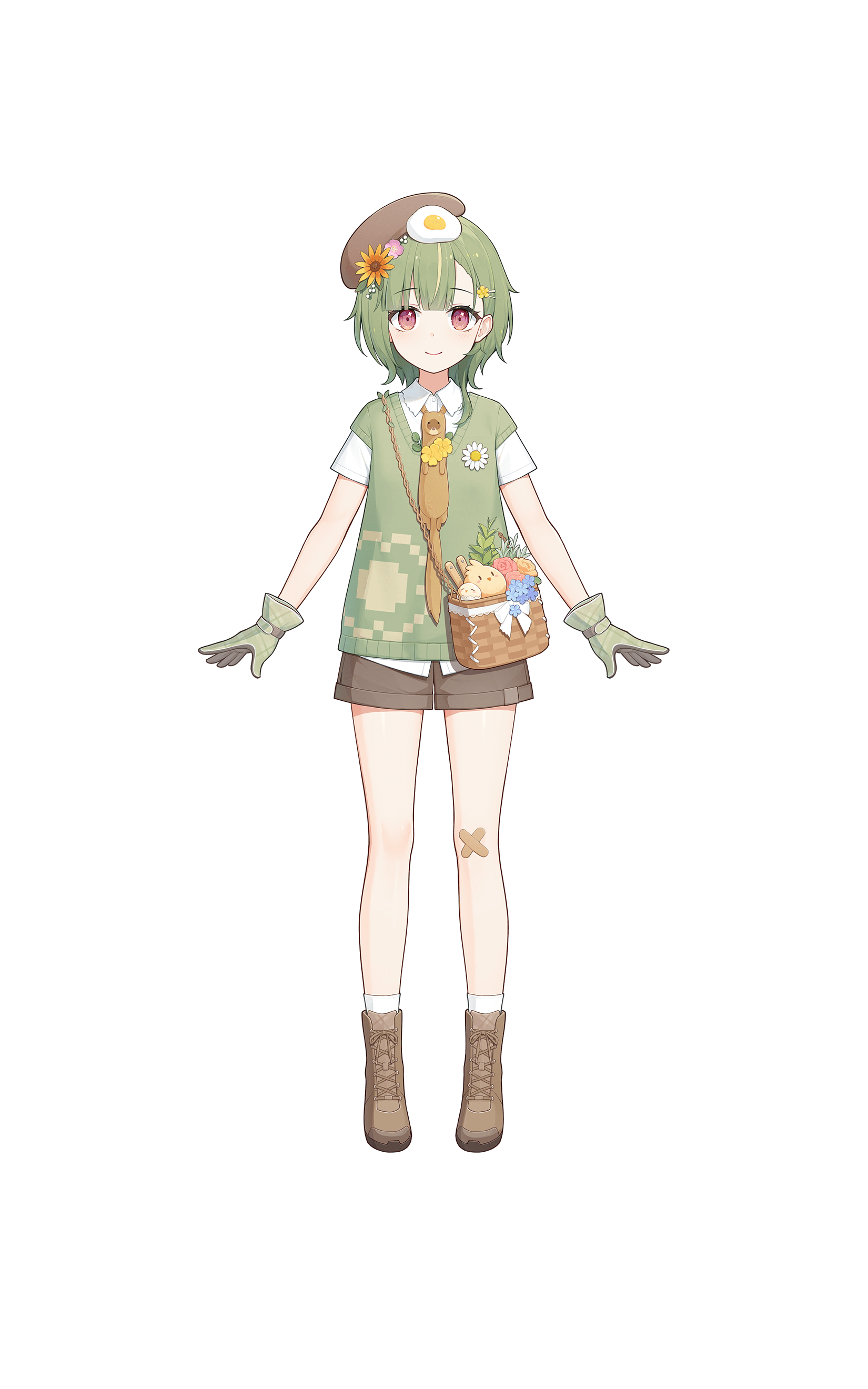 小松绿 · 绿背心提篮造型